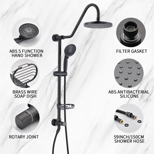 PROOX Complete Shower System with Roughin Valve & Reviews Wayfair